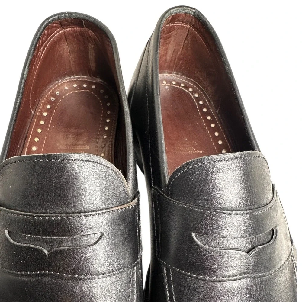 Allen Edmonds Georgetown Penny Loafers Black Leather Slip On Dress Shoes 10D USA